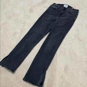 Frame Le High Straight Dark Grey